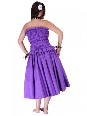 Hula Shirring Tube Top & Pa'u Skirt Set-Up / Violet / G1670v