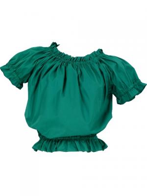 Hula Puff Sleeve Blouse & Pa'u Skirt Set-Up / Green / G1669g