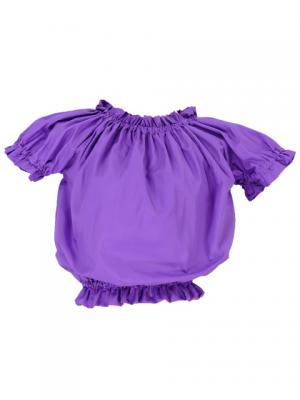 Hula Puff Sleeve Blouse & Pa'u Skirt Set-Up / Violet / G1669v