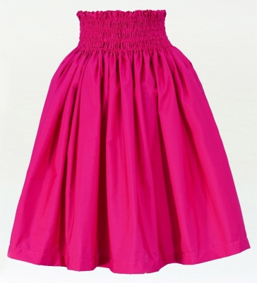 Hula Shirring Tube Top & Pa'u Skirt Set-Up / Deep Rose / G1670dr
