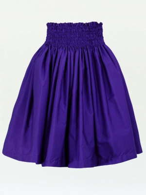 Hula Pa'u Skirt with Solid Print / Egg Plant / G1666ep