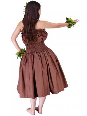 Hula Tube Top & Pa'u Skirt Set-Up / Brown / G1668br