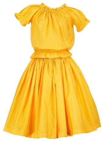 Hula Puff Sleeve Blouse & Pa'u Skirt Set-Up / Yellow / G1669y
