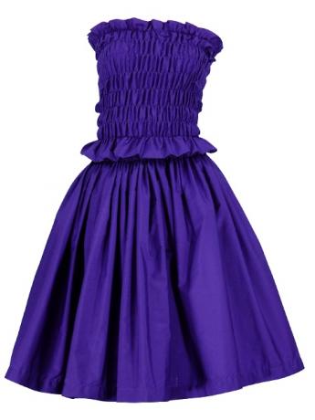 Hula Shirring Tube Top & Pa'u Skirt Set-Up / Egg Plant / G1670ep