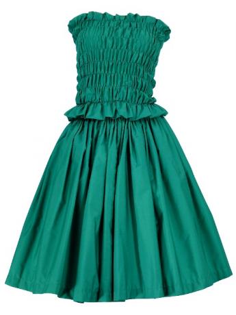 Hula Shirring Tube Top & Pa'u Skirt Set-Up / Green / G1670g