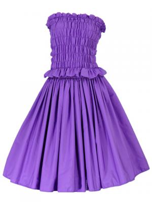Hula Shirring Tube Top & Pa'u Skirt Set-Up / Violet / G1670v