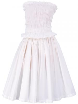 Hula Shirring Tube Top & Pa'u Skirt Set-Up / White / G1670w
