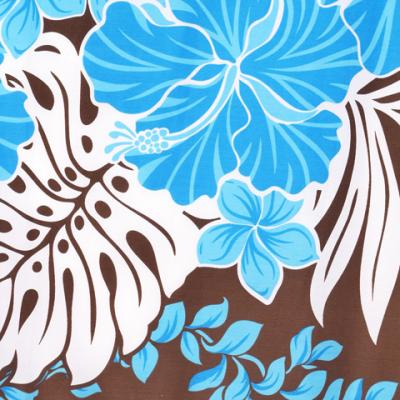 Hula Pa'u Skirt with Hibiscus Print / Blue / G1790