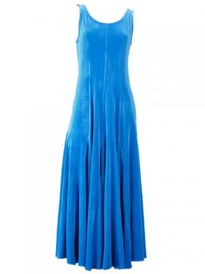 Hula Long Dress with Velvet / Blue / G1816a