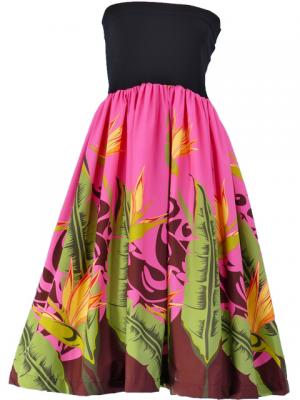 Hula Tube Top Dress with Bird of Paradise print / Pink  / G1817pi