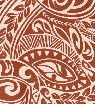 Hula Pa'u Skirt with Kahiko Print / Brown / J1846