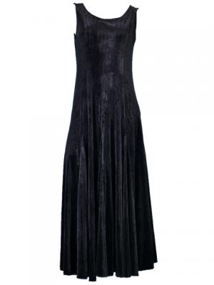 Hula Long Dress with Velvet / Black / G1893a