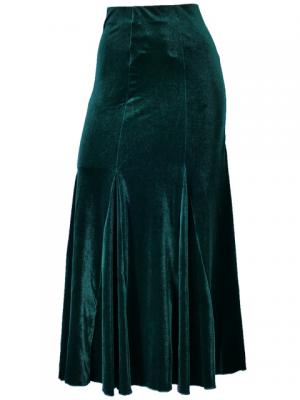 Hula Blouse & Skirt Set-Up with Velvet / Green / G1906ga