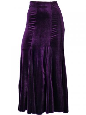 Hula Blouse & Skirt Set-Up with Velvet / Purple / G1906pa