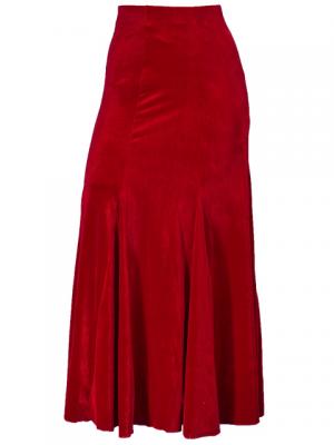 Hula Blouse & Skirt Set-Up with Velvet / Red / G1906ra