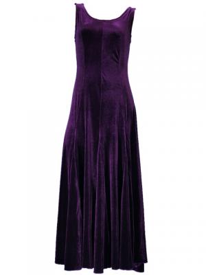 Hula Long Dress with Velvet / Purple / G1907a