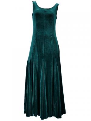Hula Long Dress with Velvet / Green / G1912a