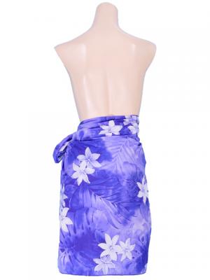 Pareo-like-Skirt with Gradation Plumeria Print / Purple / G1914p