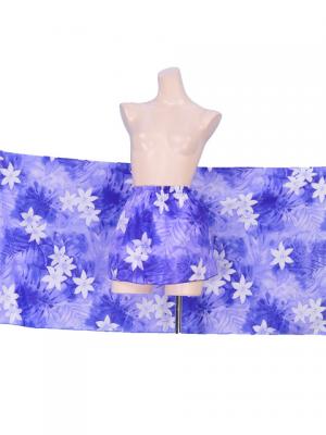 Pareo-like-Skirt with Gradation Plumeria Print / Purple / G1914p