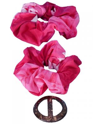 Pareo-like-Skirt with Gradation Plumeria Print / Red / G1914r