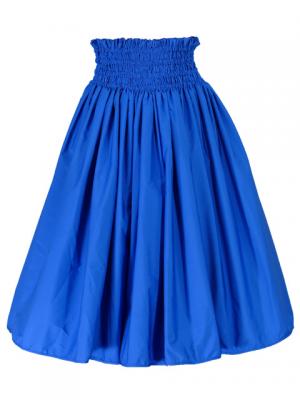 Hula Double & Reversible Pau Skirt with Heliconia Print / Royal Blue / J1919