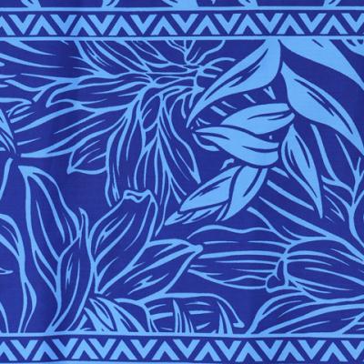 Hula Pa'u Skirt with Heliconia Print / Blue / J1931