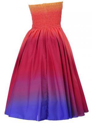 Hula Strapless Gradation Dress / Red & Purple  / G1975rp