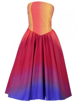 Hula Strapless Gradation Dress / Red & Purple  / G1975rp