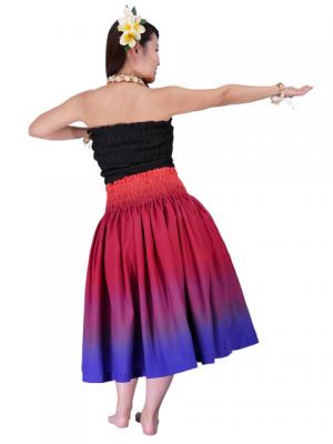 Hula Pa'u Skirt / Red & Purple Gradation / G1978