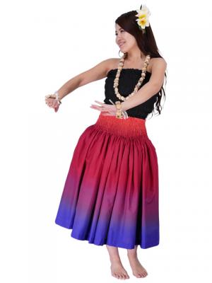 Hula Pa'u Skirt / Red & Purple Gradation / G1978