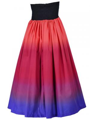 Hula Tube Top Dress with Gradation print / Red & Purple / G1992rp