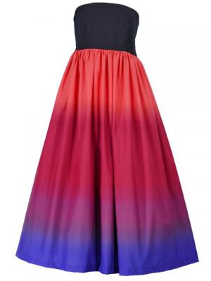 Hula Tube Top Dress with Gradation print / Red & Purple / G1992rp