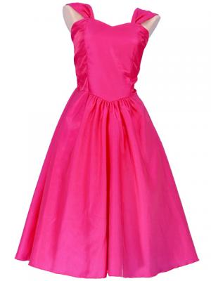 Hula Shantung Midi Dress / Pink / G1993pi