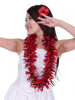 Hula Long Lei / Spider Lily / Red / J1995r