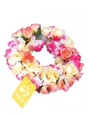 Hula Headband / Kapiolani / Pink and Cream / J1997pic