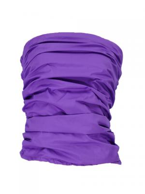 Hula Draping Tube Top Blouse / Violet / G2018v