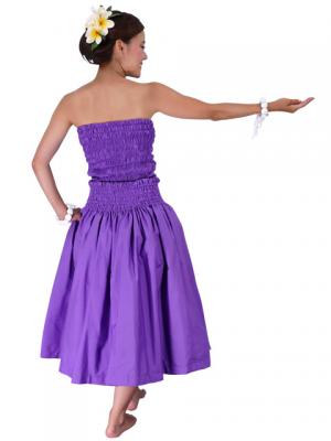 Hula Draping Tube Top Blouse / Violet / G2018v