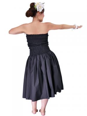 Hula Draping Tube Top & Pa'u Skirt Set-Up / Black / G2019b