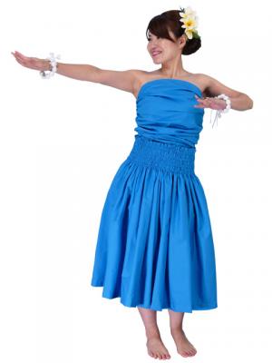 Hula Draping Tube Top & Pa'u Skirt Set-Up / Blue / G2019bl