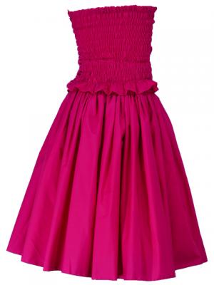 Hula Draping Tube Top & Pa'u Skirt Set-Up / Deep Rose / G2019dr