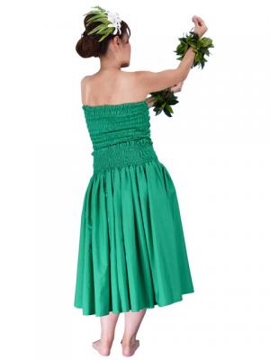 Hula Draping Tube Top & Pa'u Skirt Set-Up / Green / G2019g