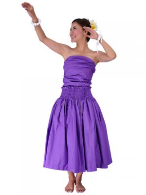 Hula Draping Tube Top & Pa'u Skirt Set-Up / Violet / G2019v