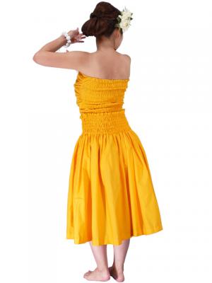 Hula Draping Tube Top & Pa'u Skirt Set-Up / Yellow / G2019y