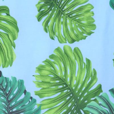 Hula Pa'u Skirt with a cord / Monstera / Blue / J2021bl