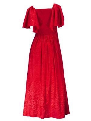 Hula Frill Sleeve Long Dress / Red / XL size /J2023rXL