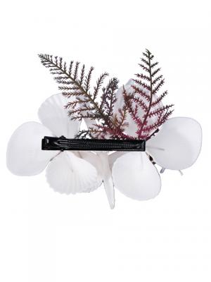Hula Hair Clip / StarfIsh, Shell, and Pearl / White / J2049