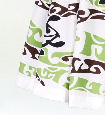 3-PIECE SET / Hula Pa'u Skirt /  Honu Print / White / J2070-3
