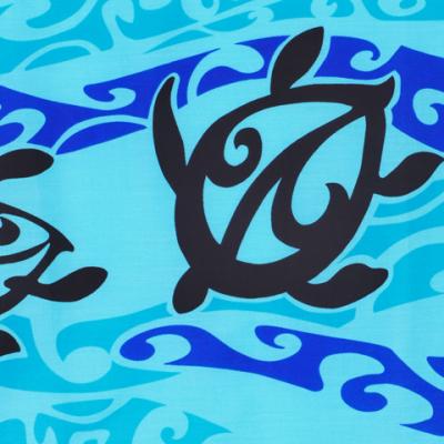 Hula Pa'u Skirt with a cord / Honu / Blue / G2081bl