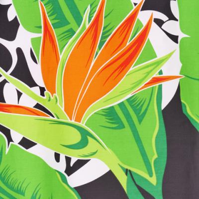 Hula Pa'u Skirt with Bird of Paradise Print / White /G2098