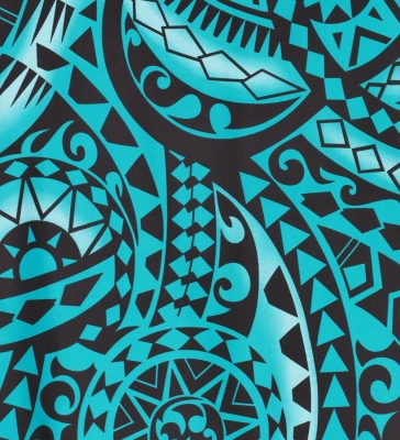 Hula Double & Reversible Pau Skirt with Kahiko  Print / Egg Plant / G2115